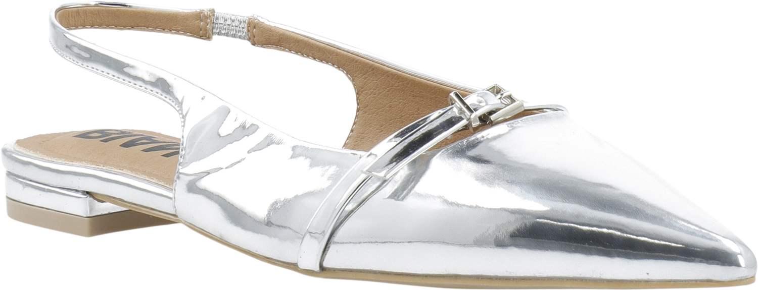Biabari Pointy Flat Slingback Faux Leather